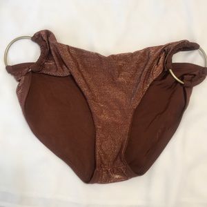 NEW gold brown bottoms with gold hoops! Medium